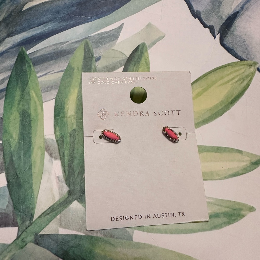 Kendra Scott stud earrings - Coral NWT